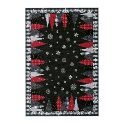 Flatweave Floral Rug
