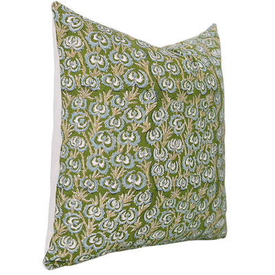Floral Cotton Indoor/Outdoor Pillow Cover