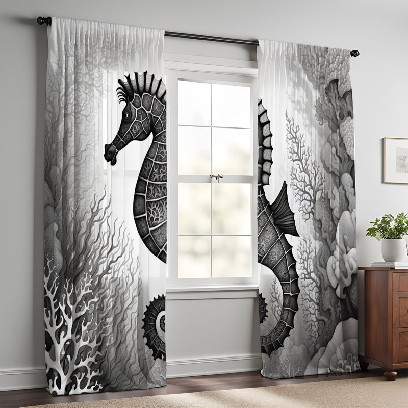 Paire de rideaux semi-transparents Efford, L 40 po x L 52 po
