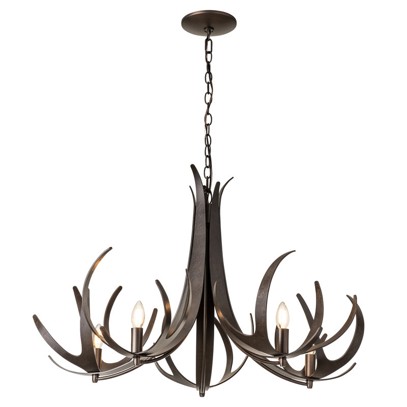 Caribou 5-Light Chandelier, Dark Smoke