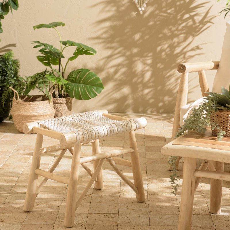 Cafferkey Solid Wood Accent Stool