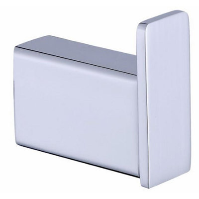 Porte-peignoir mural pour salle de bain Twist Collection - Chrome poli