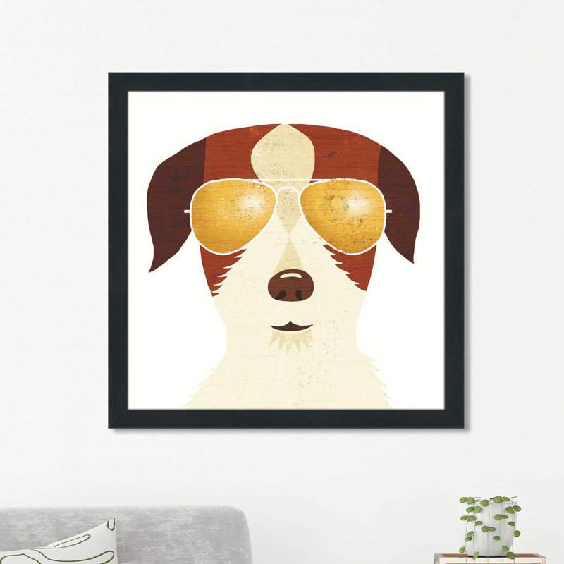 Beach Bums Terrier I - reproduction de cadre photo, H 21,5 po x l 21,5 po
