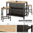 3 Pcs Dining Table Set, Rustic Retro Breakfast Table Dining Stools, Kitchen Table Set-1787308328-1787308330