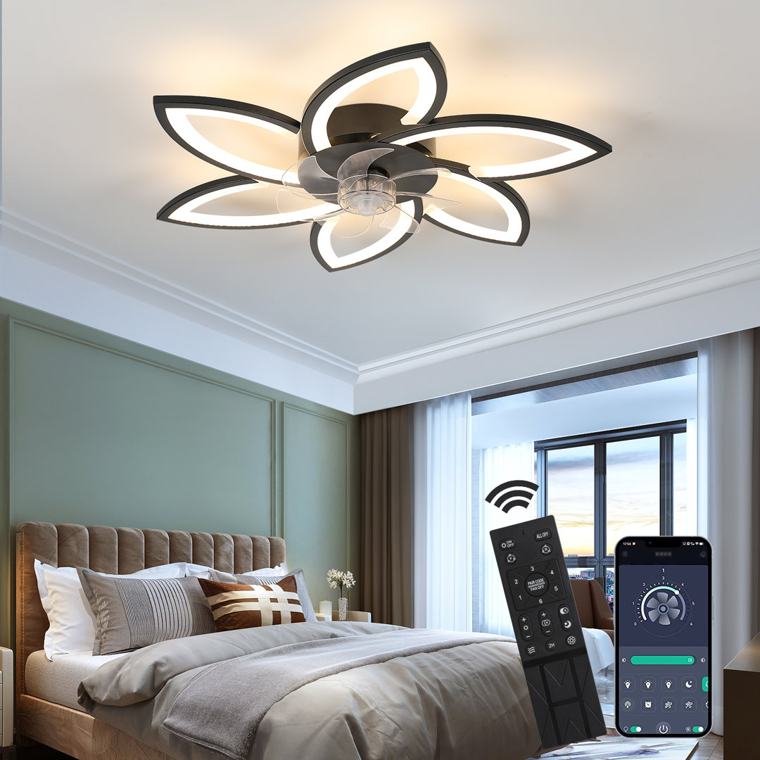 75 cm LED-Deckenventilator Crisbel mit Fernbedienung