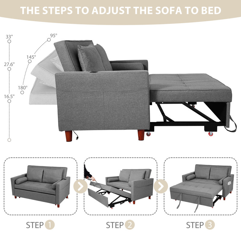 Convertible Loveseat With Pull Out Bed