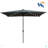 10 X 6.5T Rectangular Patio Solar LED Lighted Outdoor Umbrellas With Crank And Push Button Tilt For Garden Backyard Pool Swimming Pool-786118434