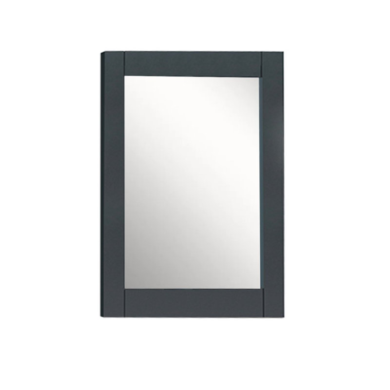 Miroir de salle de bain Olliyah, 24 po x 30 po, Gris foncé