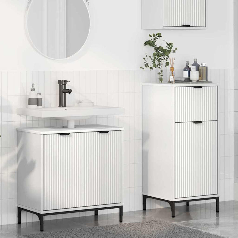 Bathroom Storage Furniture Set, White