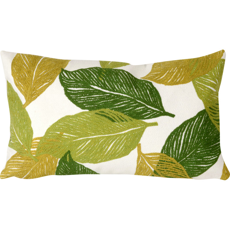  Outdoor Rectangular Pillow Cover & Insert, Green