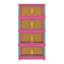 Armoire de rangement pliante bleue et rose de 20 po, bacs pliables en plastique - porte magnétique, roulettes pour la mobilité, assemblage rapide, idéal pour le salon / la cuisine / la chambre à coucher / le dortoir