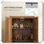 Armoire de cuisine avec tablettes réglables et conception robuste anti-basculement