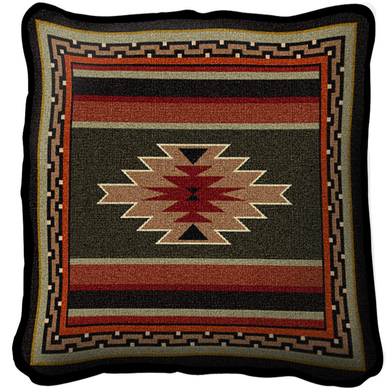 Kaibob Geometric Cotton Reversible Throw Pillow