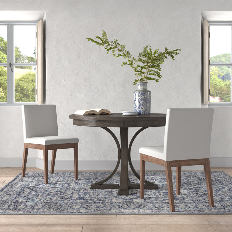Chaise parsons Dita, Similicuir blanc