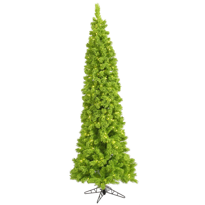 Flocked Lime Fir Lighted Artificial Fir Christmas Tree, 9' H x 43" W Incorrect