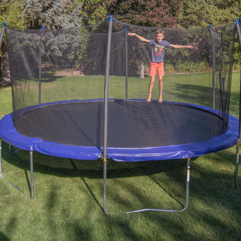 Skywalker 16' Round Blue Trampoline with Safety Enclosure