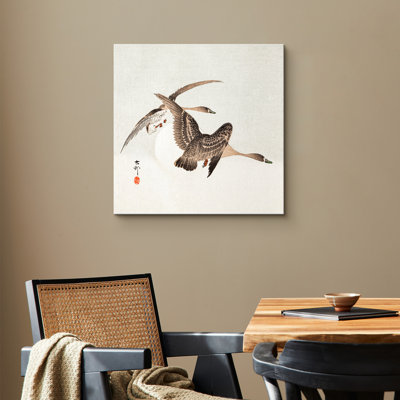 Oies volantes, images d'oiseaux classiques, impression sur toile giclée sur toile encadrée