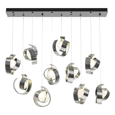 Luminaire suspendu géométrique à 10 lumières pour îlot de cuisine Riza