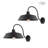 Atiye Farmhouse Outdoor Gooseneck Barn Wall Lantern with Dome Matte Black-98834253