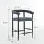 Ensemble de 2 tabourets de bar modernes rembourrés avec structure en métal et accoudoirs-776095551