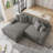 83.5"W 2 - Piece Modern Upholstered Modular Sectional Sofa with Solid Wood Leg-101280236