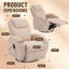 Fauteuil de massage inclinable avec fonction pivotante et berçante-1351929055