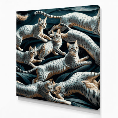«Cats Arabian Mau», art mural sur toile