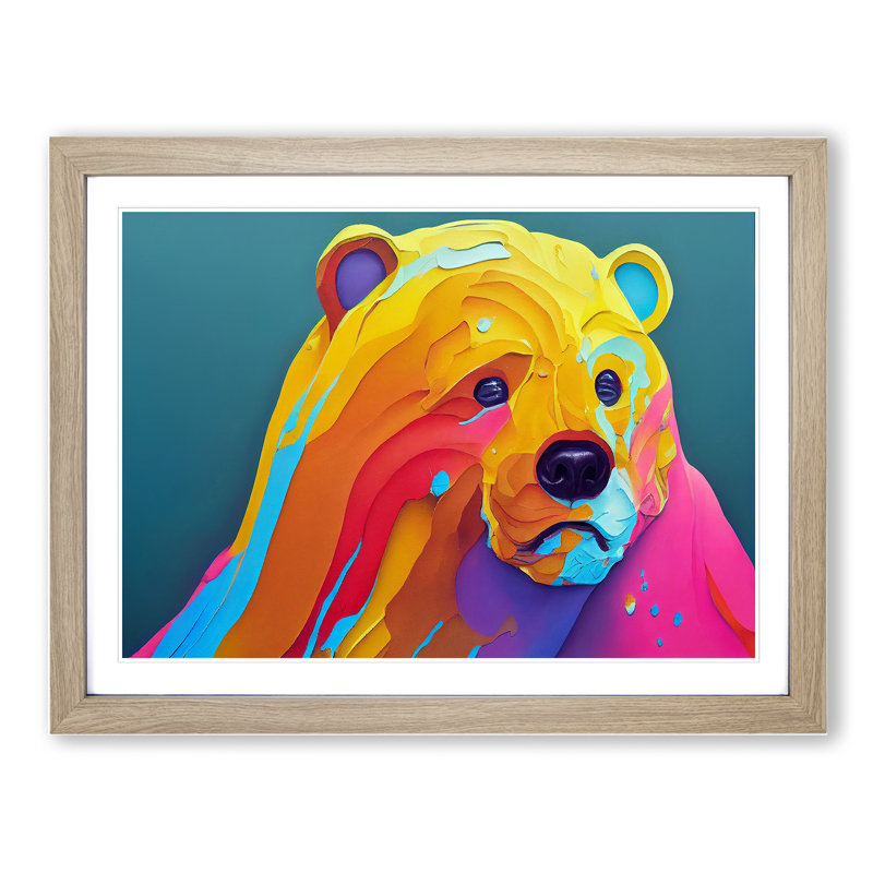 Bear Paint Splash - Framed Print