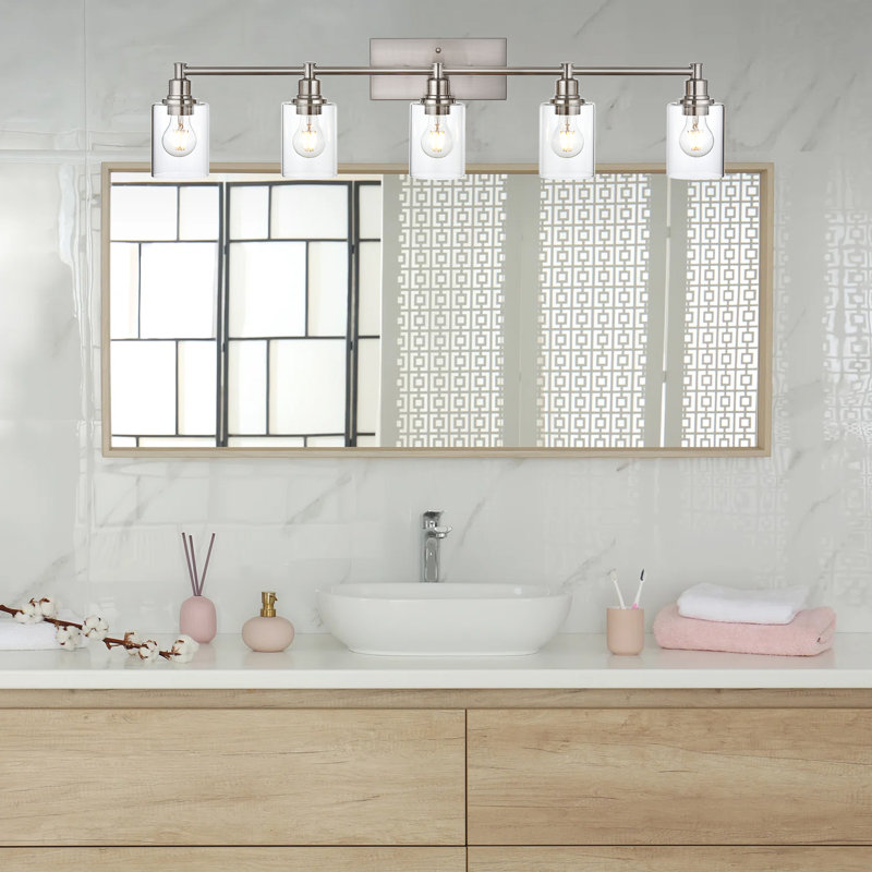Éclairage pour meuble-lavabo à 5 lumières à intensité variable, Chrome