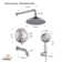 Retro Wall Mount 3 Funtions Rainfall Shower System with 3 Setting Handheld, Bath Spout, Rough-In Valve and Diverter