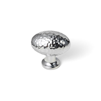 Hammered Oval Cabinet Knobs, Solid Metal Drawer Knobs for Kitchen Cabinets & Furniture