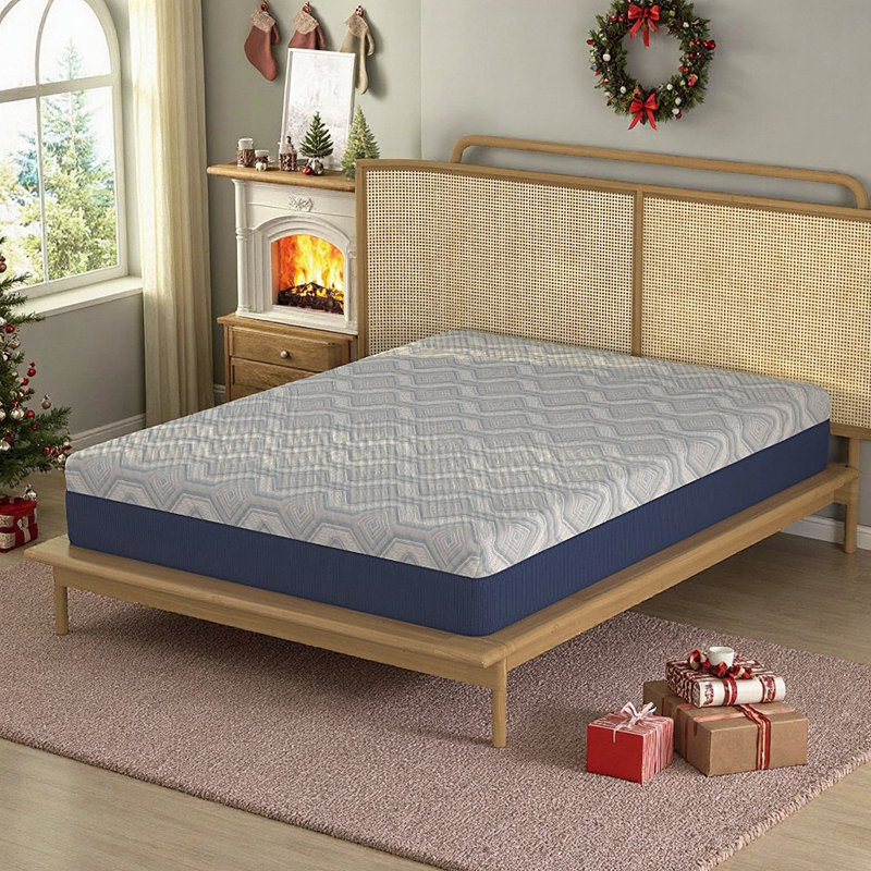 Très grand matelas hybride 12 po avec mousse à mémoire de forme rafraîchissante et ressorts ensachés pour soulager la pression et soutenir les bords