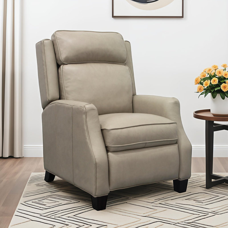Rodrick Recliner, Shoreham Cream Top Grain Leather