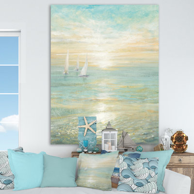 Sunrise Boat I - Reproduction d'art sur toile tendue