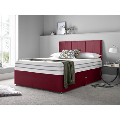 Janeah Upholstered Divan Bed with Mattress