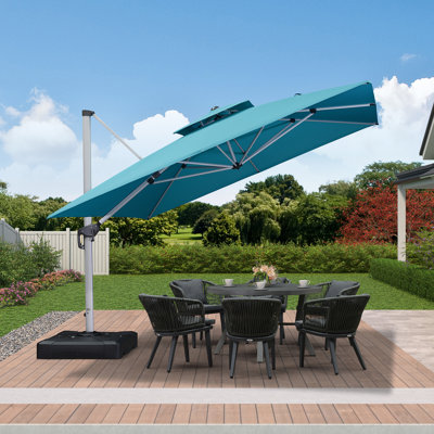 Justhin 3.3m Square Cantilever Umbrella With Base