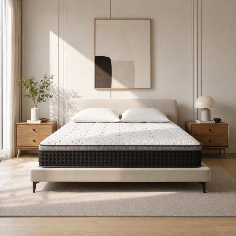 Matelas hybride Klaus Nova Lux 14 po Copper Ultra Cooling avec surmatelas intégré, mousse à mémoire de forme au cuivre, 740 ressorts ensachés individuellement, soulagement des points de pression et isolation des mouvements, certifié GREENGUARD Gold