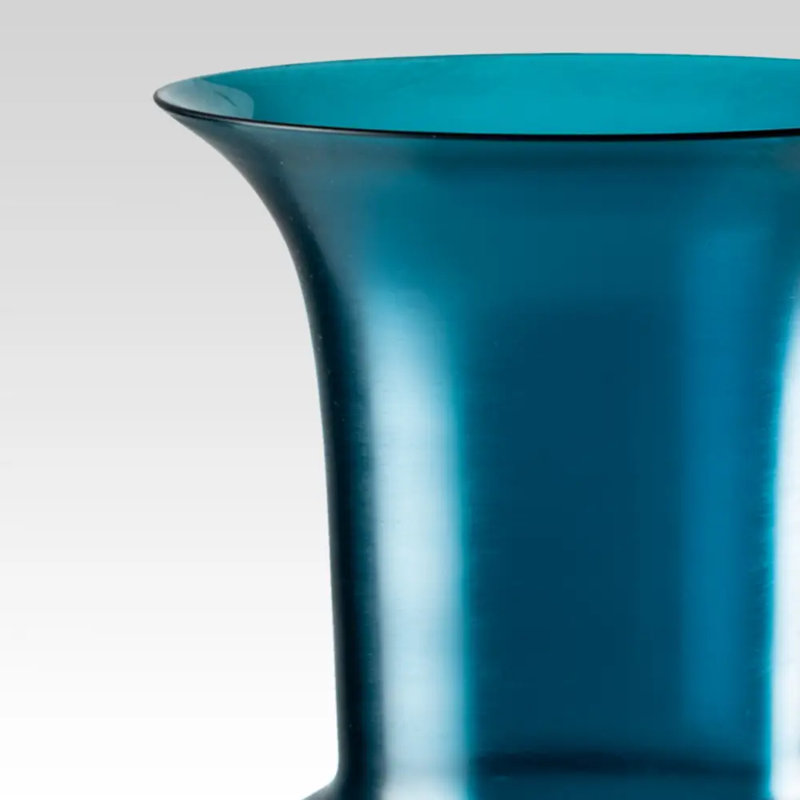 Venini Opalino Vase, 16.54" H x 7.87" W x 7.87" D, Apple Green