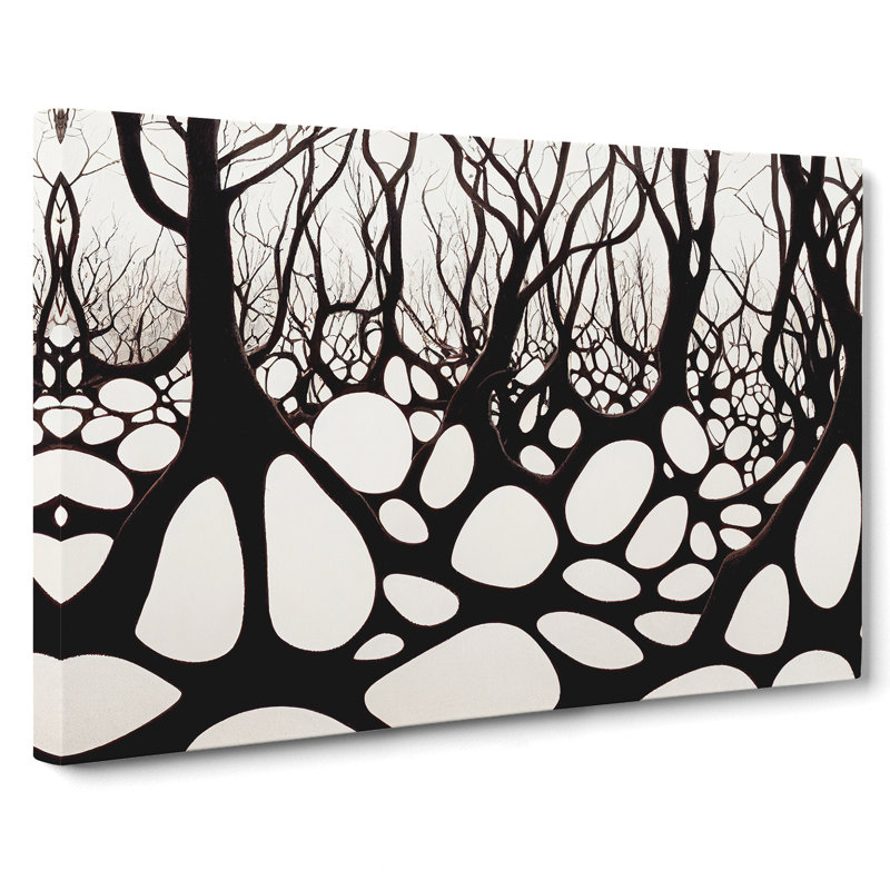 Spellbinding Forest Abstract - Wrapped Canvas, 35cm H x 50cm W x 3cm D