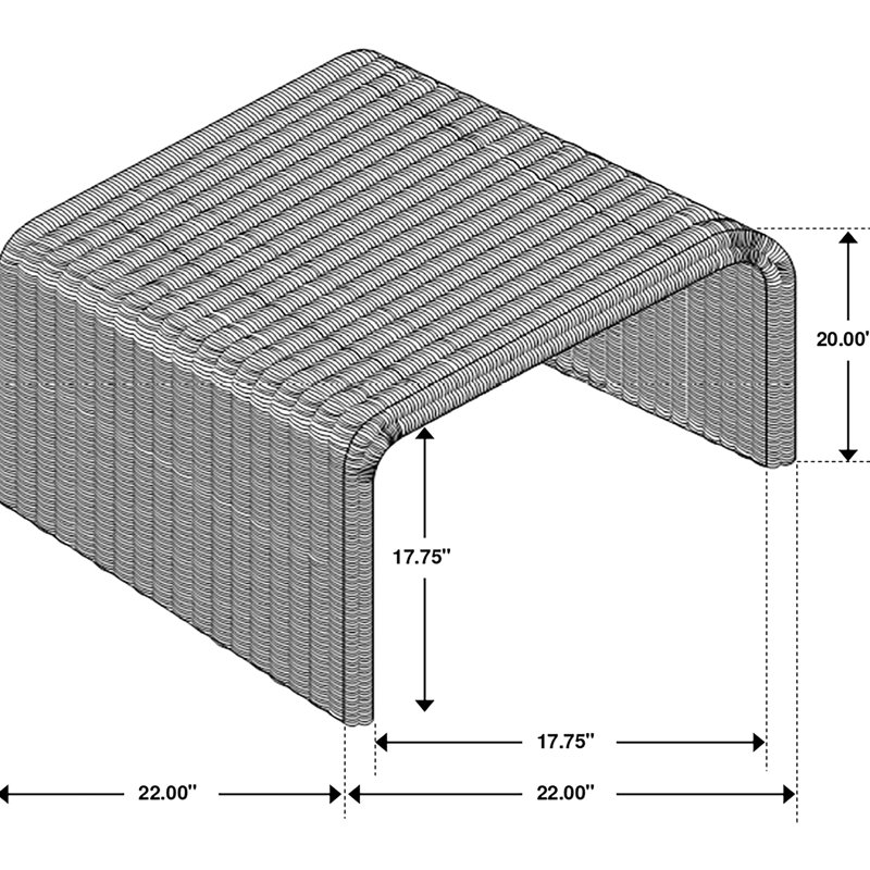 Table de bout carrée naturelle avec design, surface, bords élégants, rangement pour livres et structure métallique stable, esthétique côtière, cascade