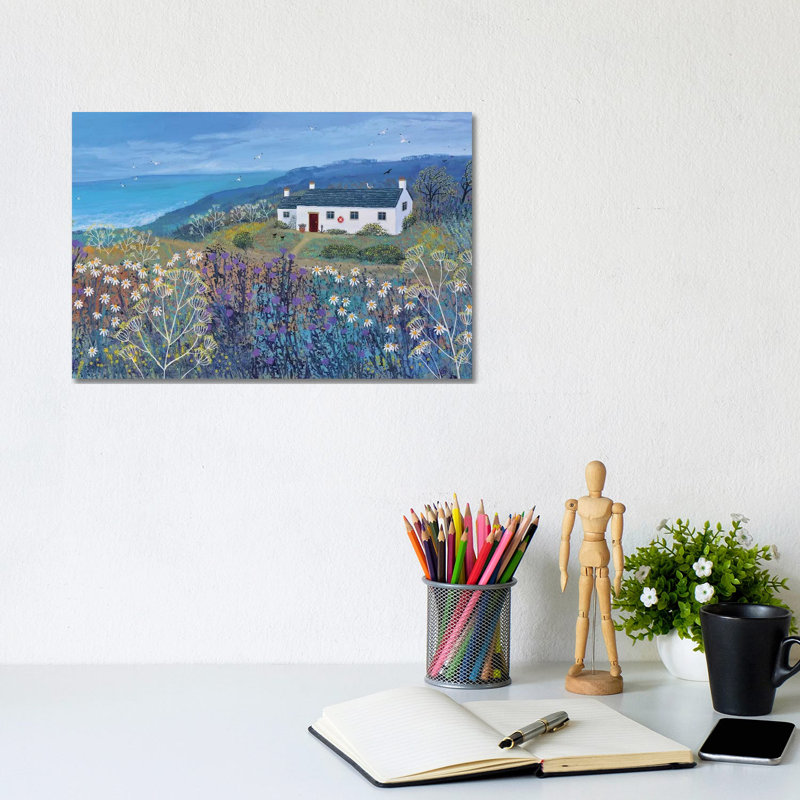 «A Place by the Sea» par Jo Grundy - reproduction d'art, Pas de tapis, Toile tendue, H 8 po x l 12 po x P 0,75 po