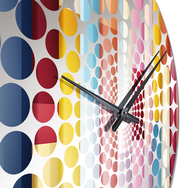 Horloge murale rayée Vibrant Serenity, Très grand