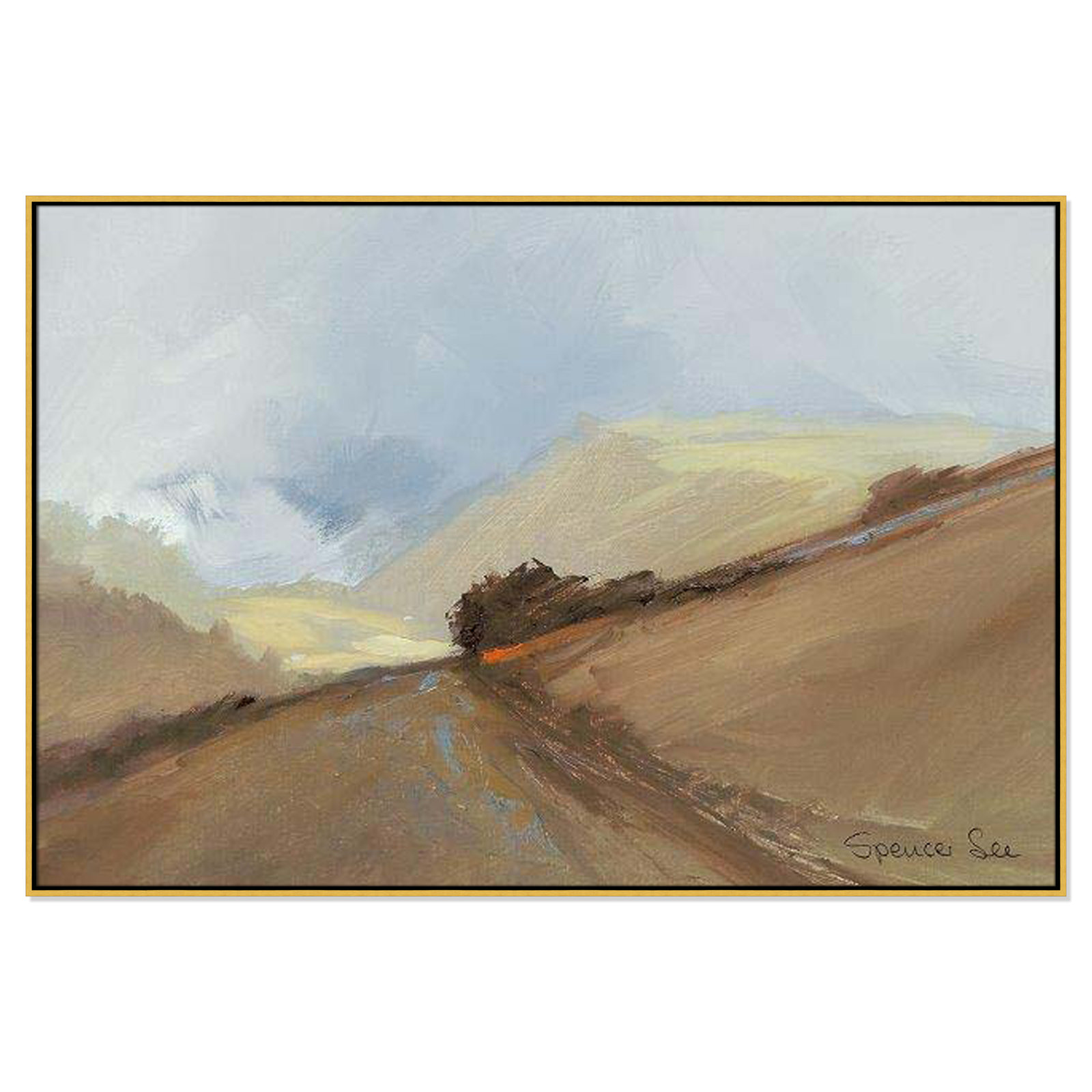 Heaven And Earth II by Spencer Lee, 41.5'' H x 61.5'' W x 2'' D, Gold Framed