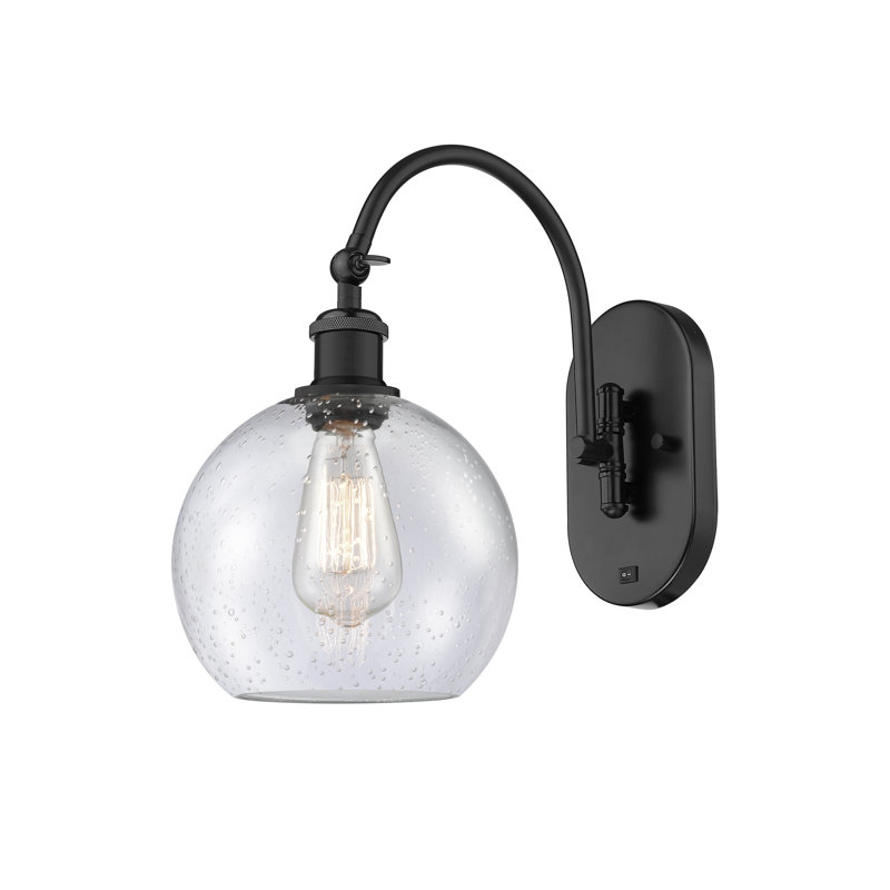 Bras pivotant en acier Ellington, DEL, Noir mat