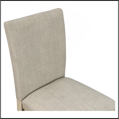 Upholstered Dining Chair With Turned Wood Legs Set Of 2