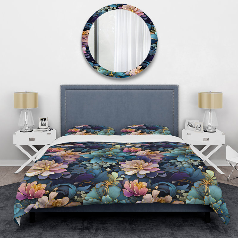 Ensemble de housse de couette Nouveau Victorian Elegance, Housse de couette simple + 1 taie décorative stan