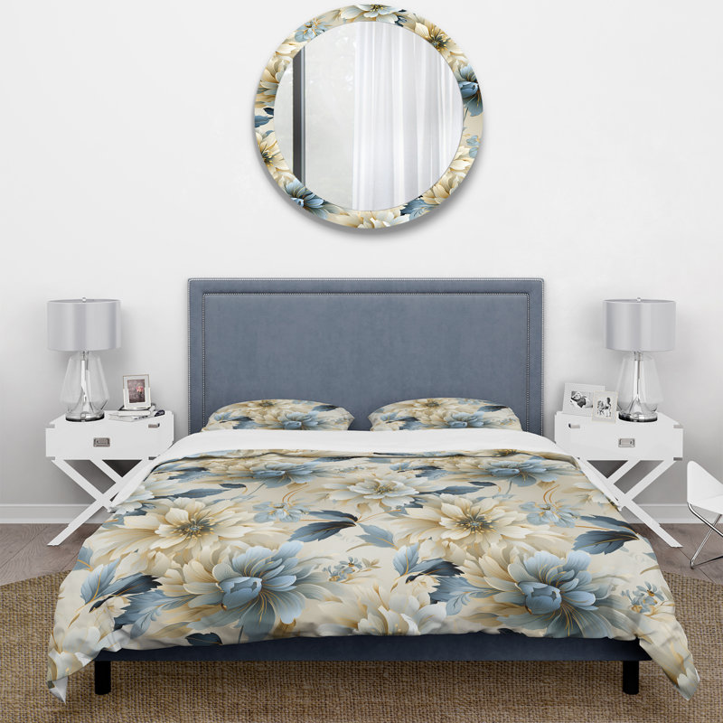 Ensemble de housse de couette Contemporary Motifs Victorian, Housse de couette simple + 1 taie décorative stan