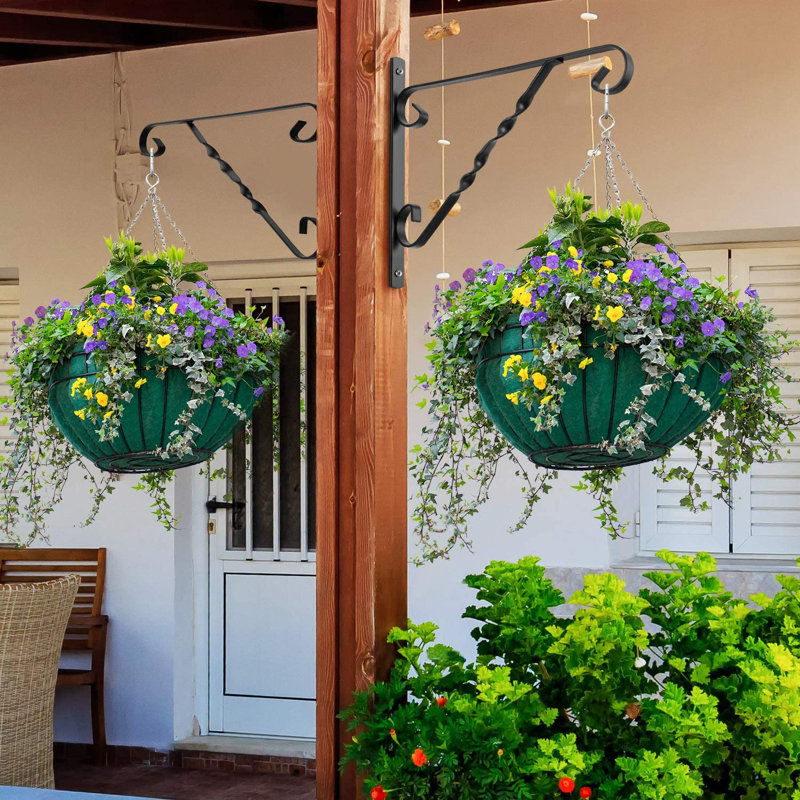 Cordon 2 Pack 12 Inch Hanging Brackets for Plants Iron Bracket for Hanging Plants Wind Chime Hooks Hangers Lanterns 