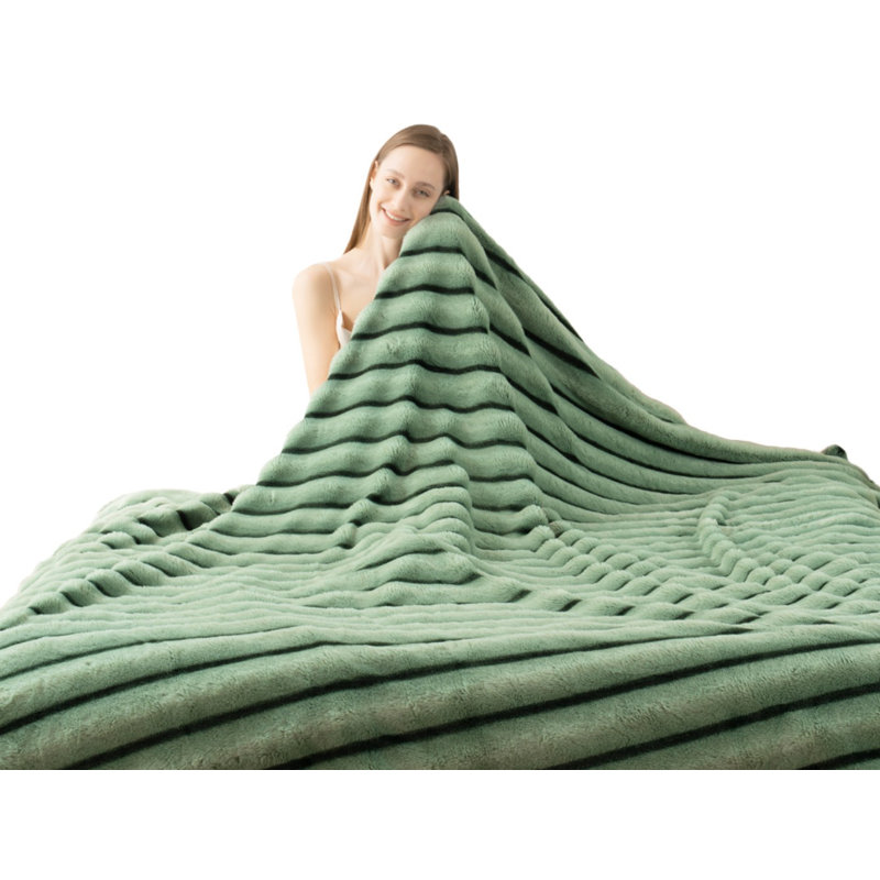 Cozy and Comfortable Faux Fur Blanket A soft, plush blanket perfect for sofas, featuring a fluffy, thick, and plush texture. Ideal for sofas, bedrooms, and living rooms.
