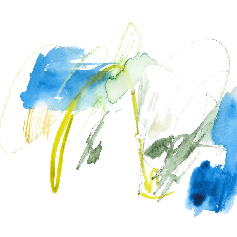 Sea Scrawl II 1 Piece Wrapped Canvas Painting, 122cm H x 122cm W